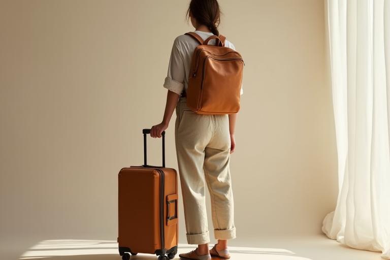 Комфортный и стильный образ для путешествий.